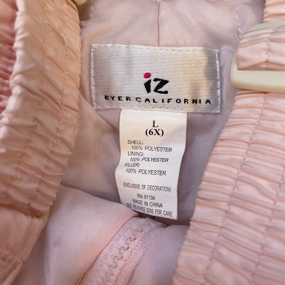 Iz Byer Girls Snow Bibs Size 6X Pink Winter Ski Wear - Picture 12 of 12